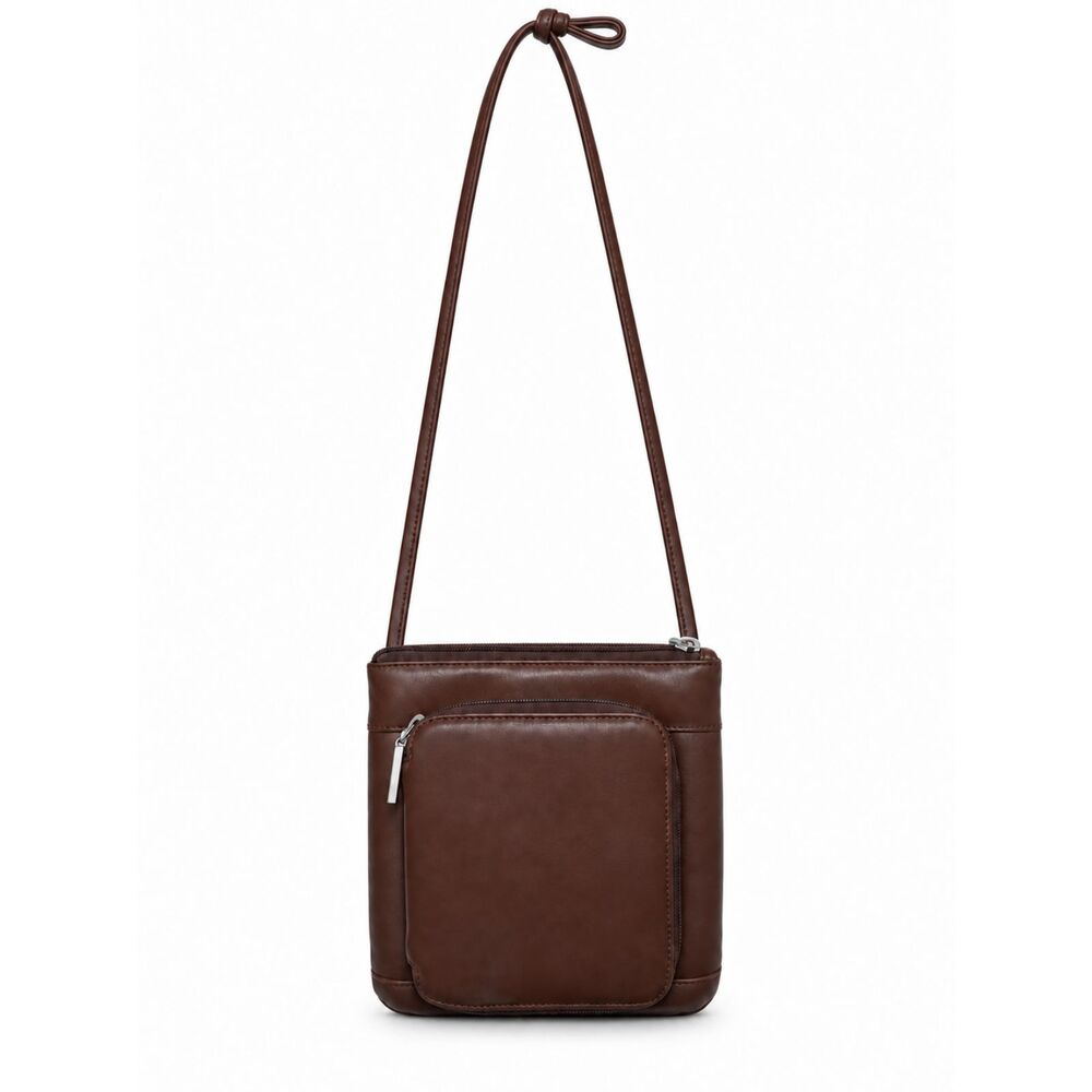 Vintage HOBO Brown Leather Crossbody Bag